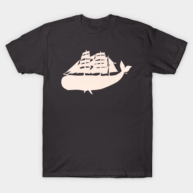 Whale Boat T-Shirt by MinimalFun